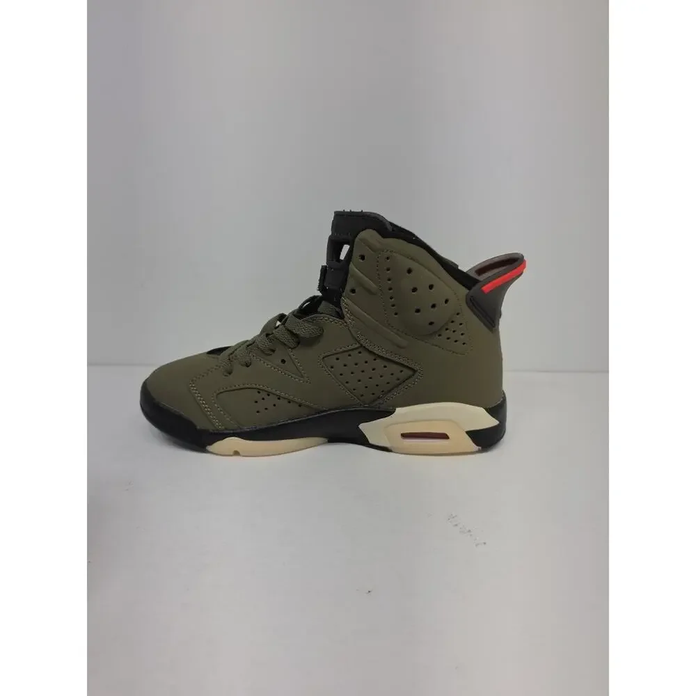 Jordan Air Jordan 6 Retro x Travis Scott Olive High Top Sneakers CN1084-200 Sz 7